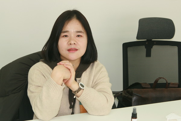 2020년 3월 뉴스더보이스와의 인터뷰를 진행했던 김미영 대표.