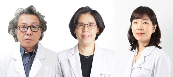 (사진 왼쪽부터)신철 연구교수, 김난희 교수, 유지희 교수 