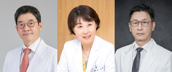 (좌측부터) 한승범 안암병원장, 정희진 구로병원장, 권순영 안산병원장